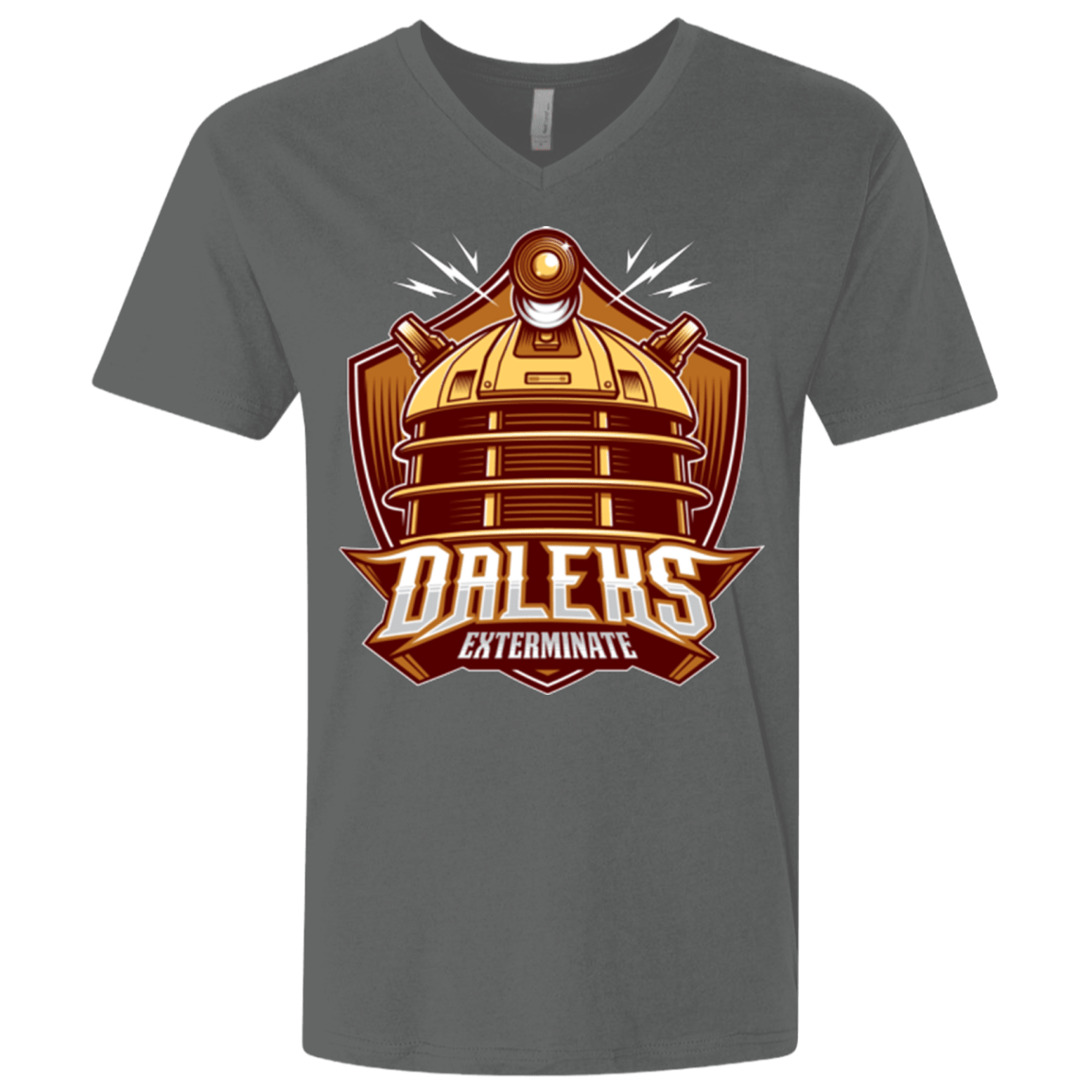 T-Shirts Heavy Metal / X-Small Dr. Who Daleks Men's Premium V-Neck