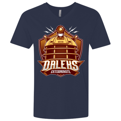 T-Shirts Midnight Navy / X-Small Dr. Who Daleks Men's Premium V-Neck