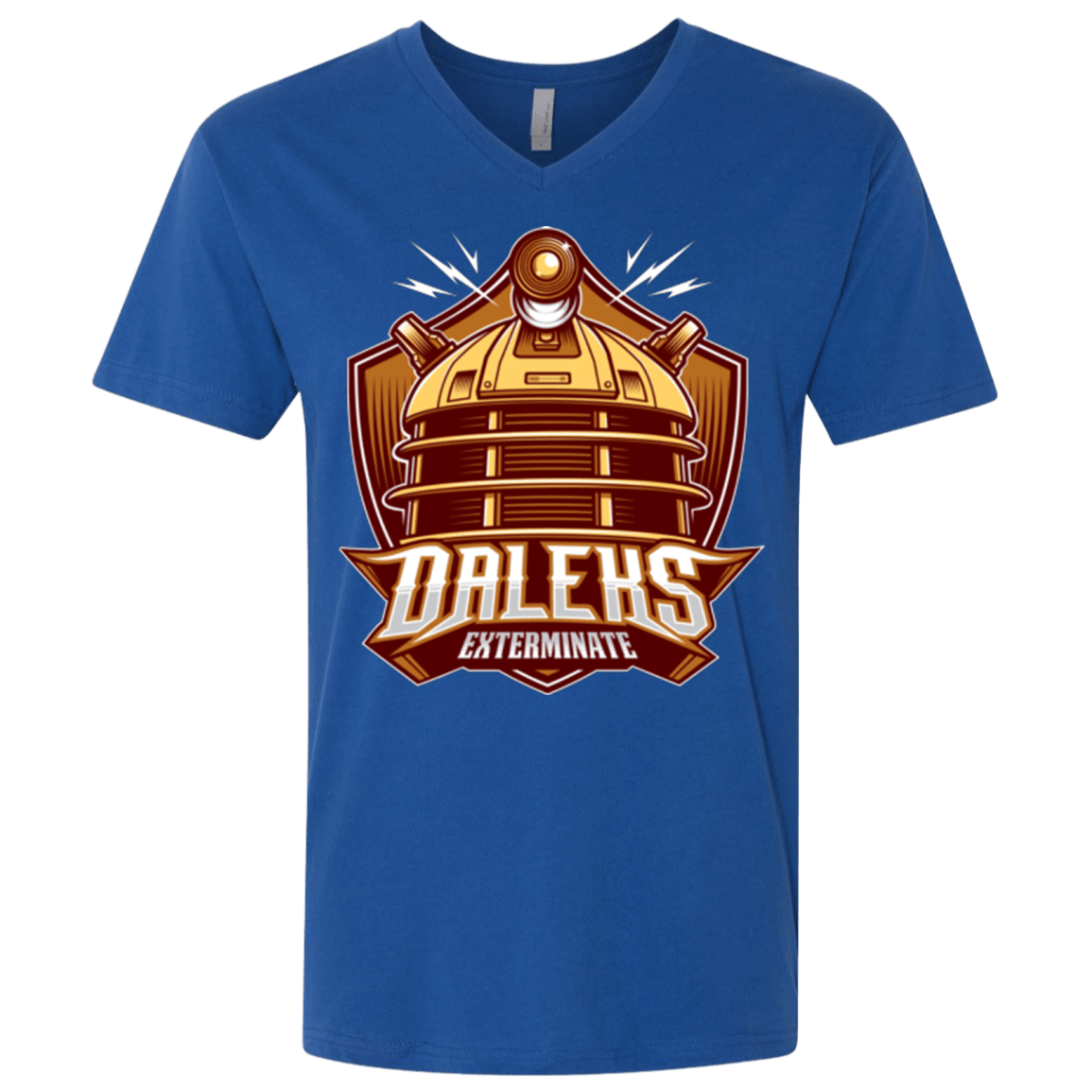 T-Shirts Royal / X-Small Dr. Who Daleks Men's Premium V-Neck