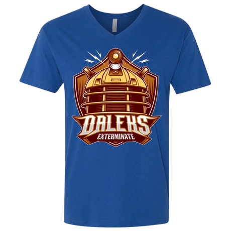 T-Shirts Royal / X-Small Dr. Who Daleks Men's Premium V-Neck