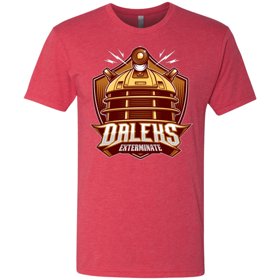 T-Shirts Vintage Red / Small Dr. Who Daleks Men's Triblend T-Shirt