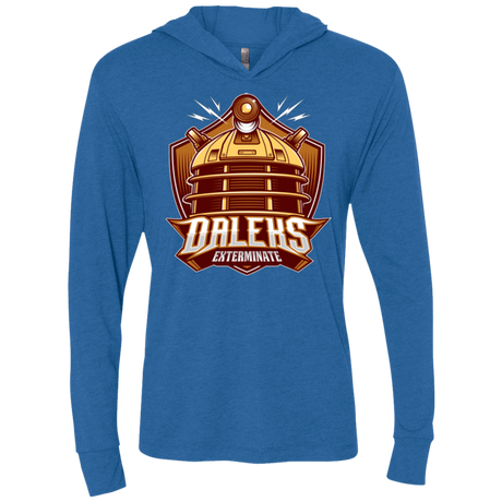 T-Shirts Vintage Royal / X-Small Dr. Who Daleks Triblend Long Sleeve Hoodie Tee