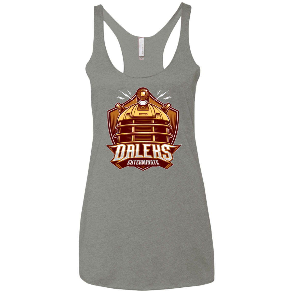 T-Shirts Venetian Grey / X-Small Dr. Who Daleks Women's Triblend Racerback Tank