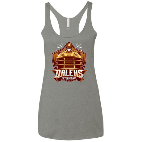 T-Shirts Venetian Grey / X-Small Dr. Who Daleks Women's Triblend Racerback Tank