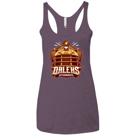 T-Shirts Vintage Purple / X-Small Dr. Who Daleks Women's Triblend Racerback Tank