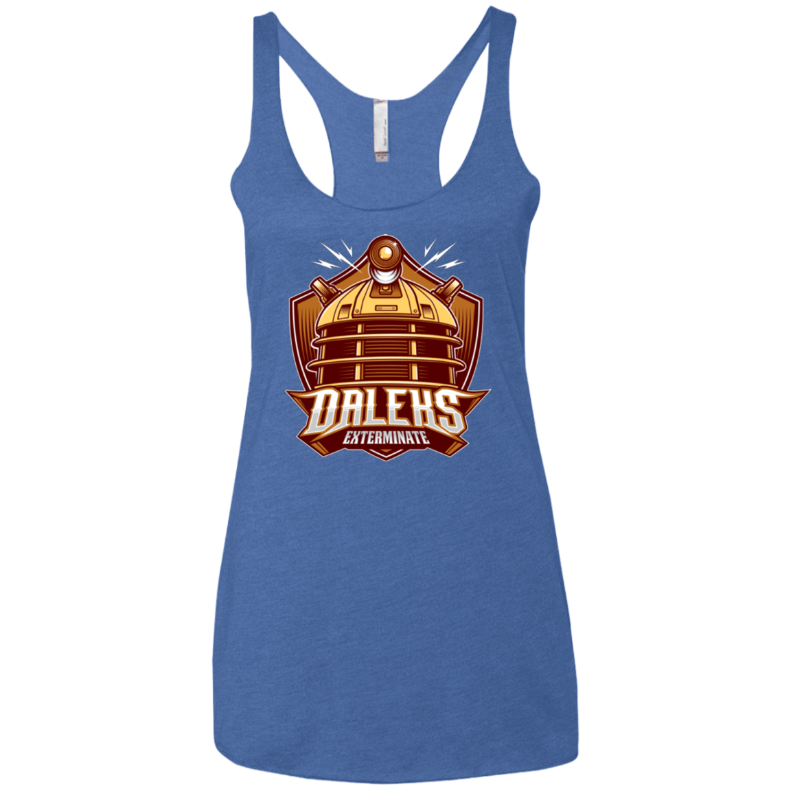 T-Shirts Vintage Royal / X-Small Dr. Who Daleks Women's Triblend Racerback Tank