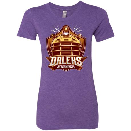 T-Shirts Purple Rush / Small Dr. Who Daleks Women's Triblend T-Shirt