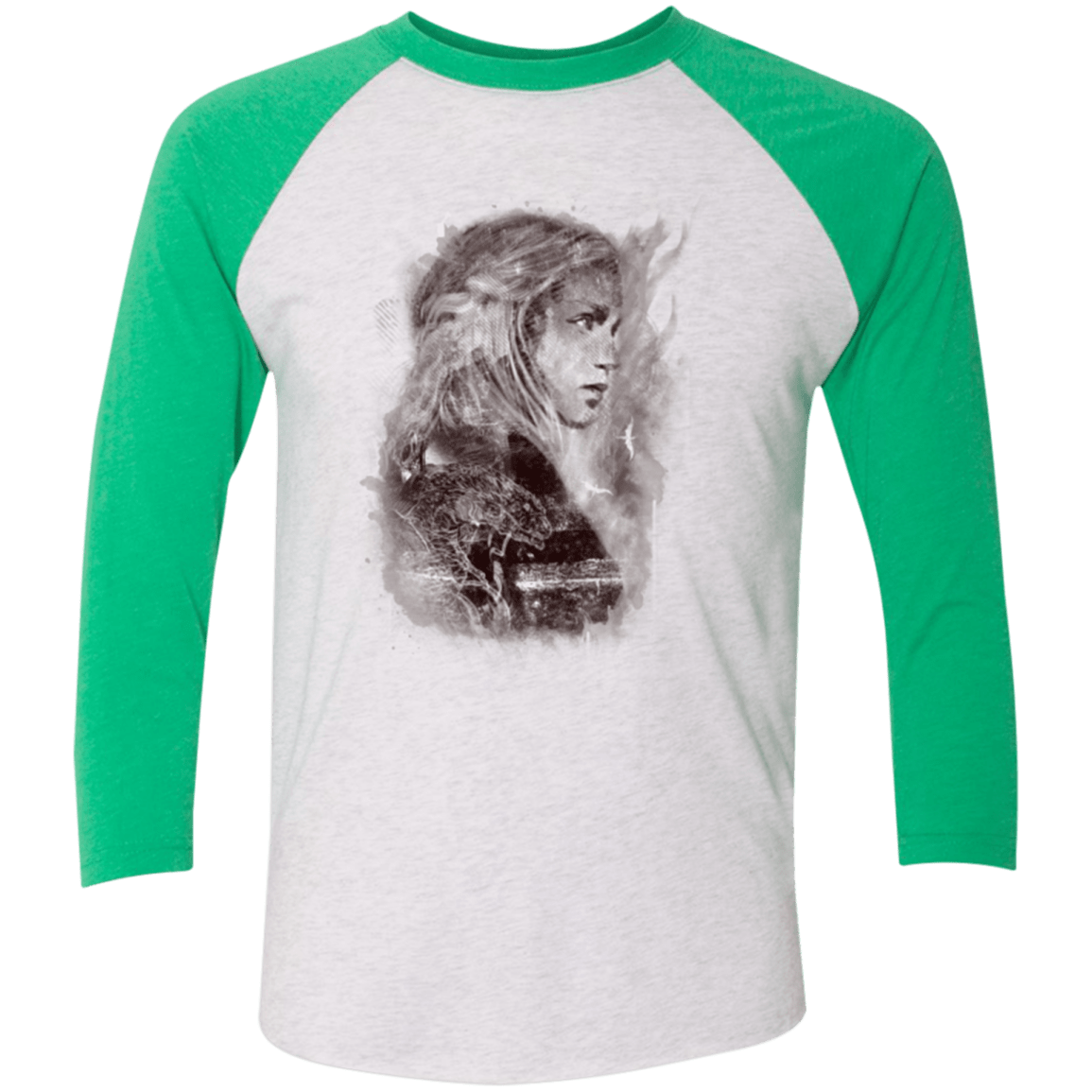T-Shirts Heather White/Envy / X-Small Dracarys Men's Triblend 3/4 Sleeve