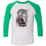 T-Shirts Heather White/Envy / X-Small Dracarys Men's Triblend 3/4 Sleeve