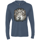 T-Shirts Indigo / X-Small Dracos Nightmare Triblend Long Sleeve Hoodie Tee