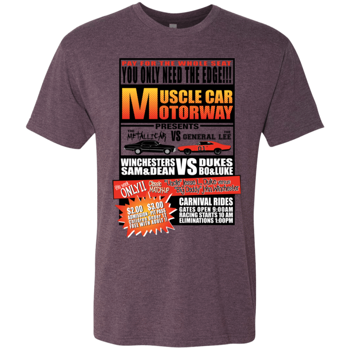 T-Shirts Vintage Purple / S Drag Race Men's Triblend T-Shirt