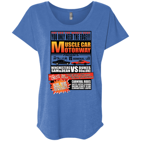 T-Shirts Vintage Royal / X-Small Drag Race Triblend Dolman Sleeve