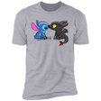 T-Shirts Heather Grey / S Dragon and Alien Kiss Men's Premium T-Shirt