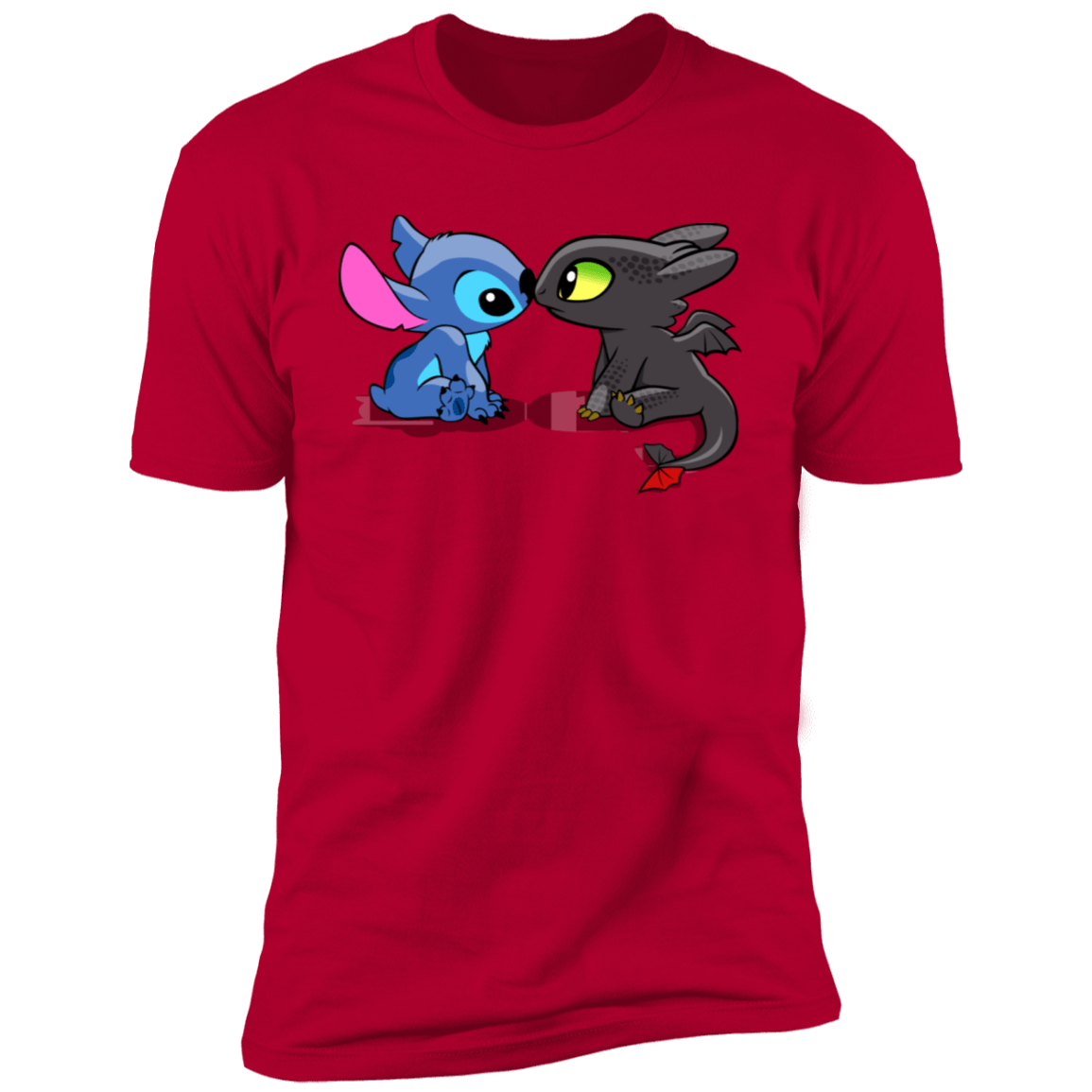 T-Shirts Red / S Dragon and Alien Kiss Men's Premium T-Shirt