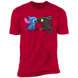T-Shirts Red / S Dragon and Alien Kiss Men's Premium T-Shirt