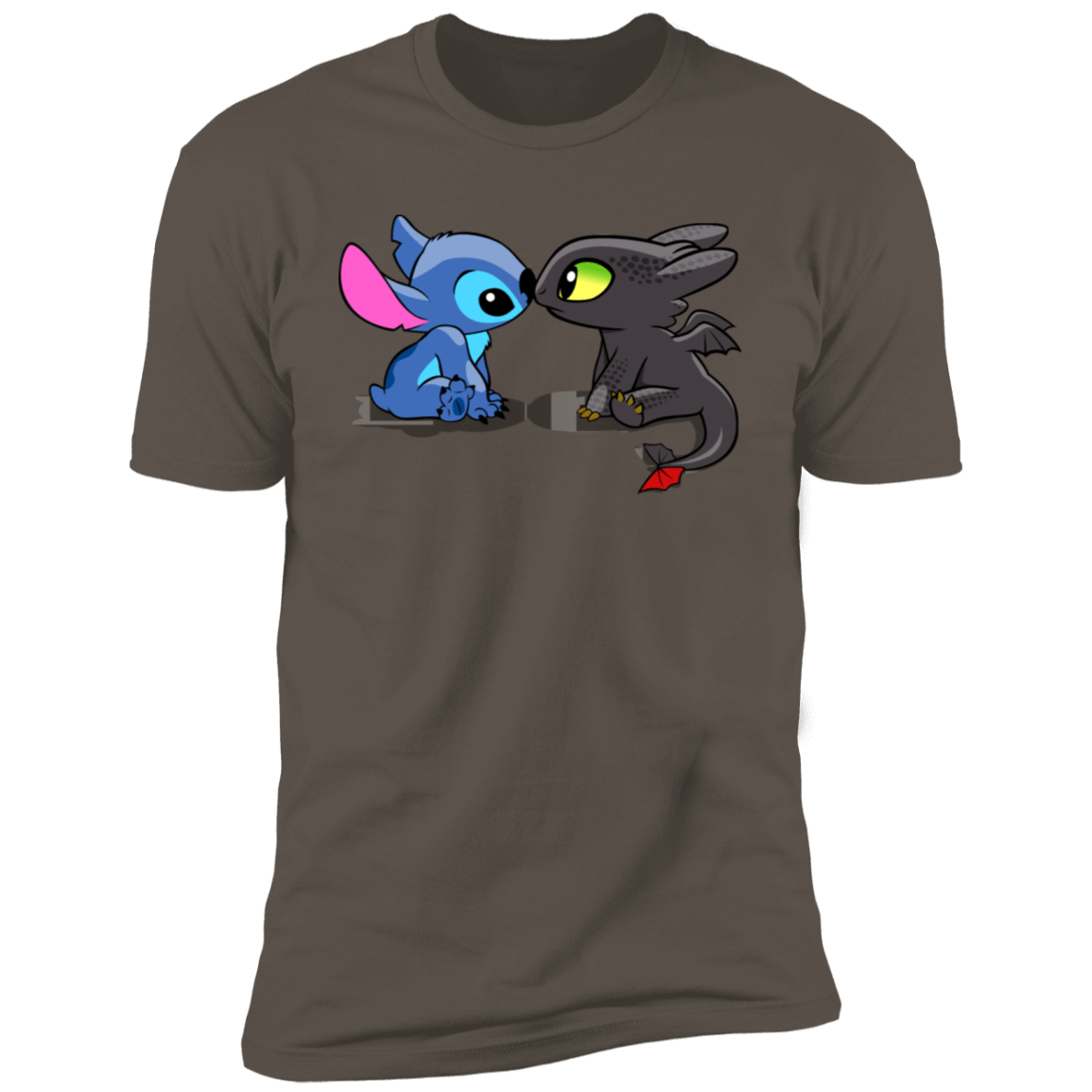 T-Shirts Warm Grey / S Dragon and Alien Kiss Men's Premium T-Shirt