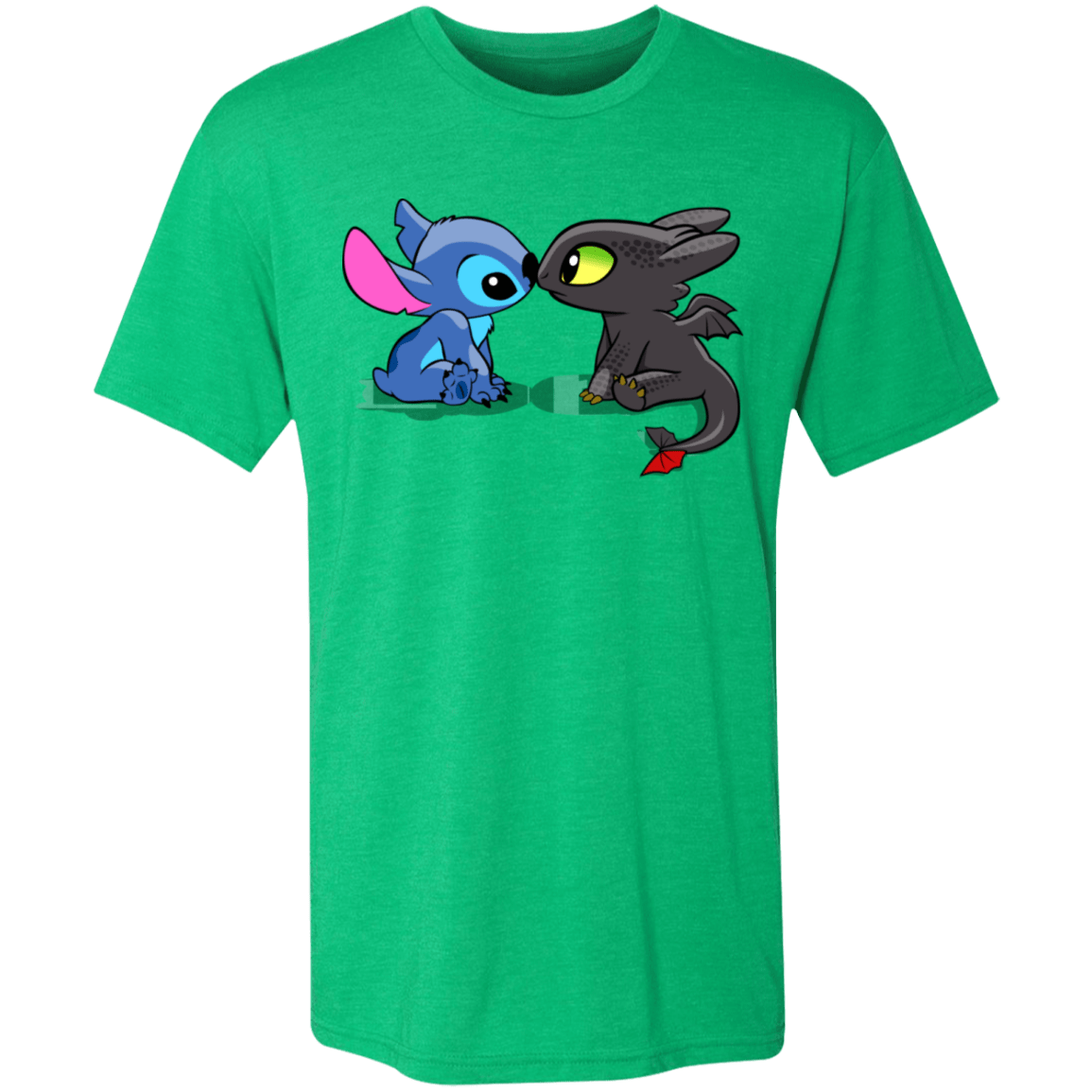 T-Shirts Envy / S Dragon and Alien Kiss Men's Triblend T-Shirt