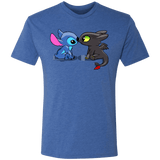 T-Shirts Vintage Royal / S Dragon and Alien Kiss Men's Triblend T-Shirt