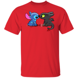 T-Shirts Red / S Dragon and Alien Kiss T-Shirt
