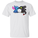 T-Shirts White / S Dragon and Alien Kiss T-Shirt