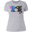 T-Shirts Heather Grey / S Dragon and Alien Kiss Women's Premium T-Shirt