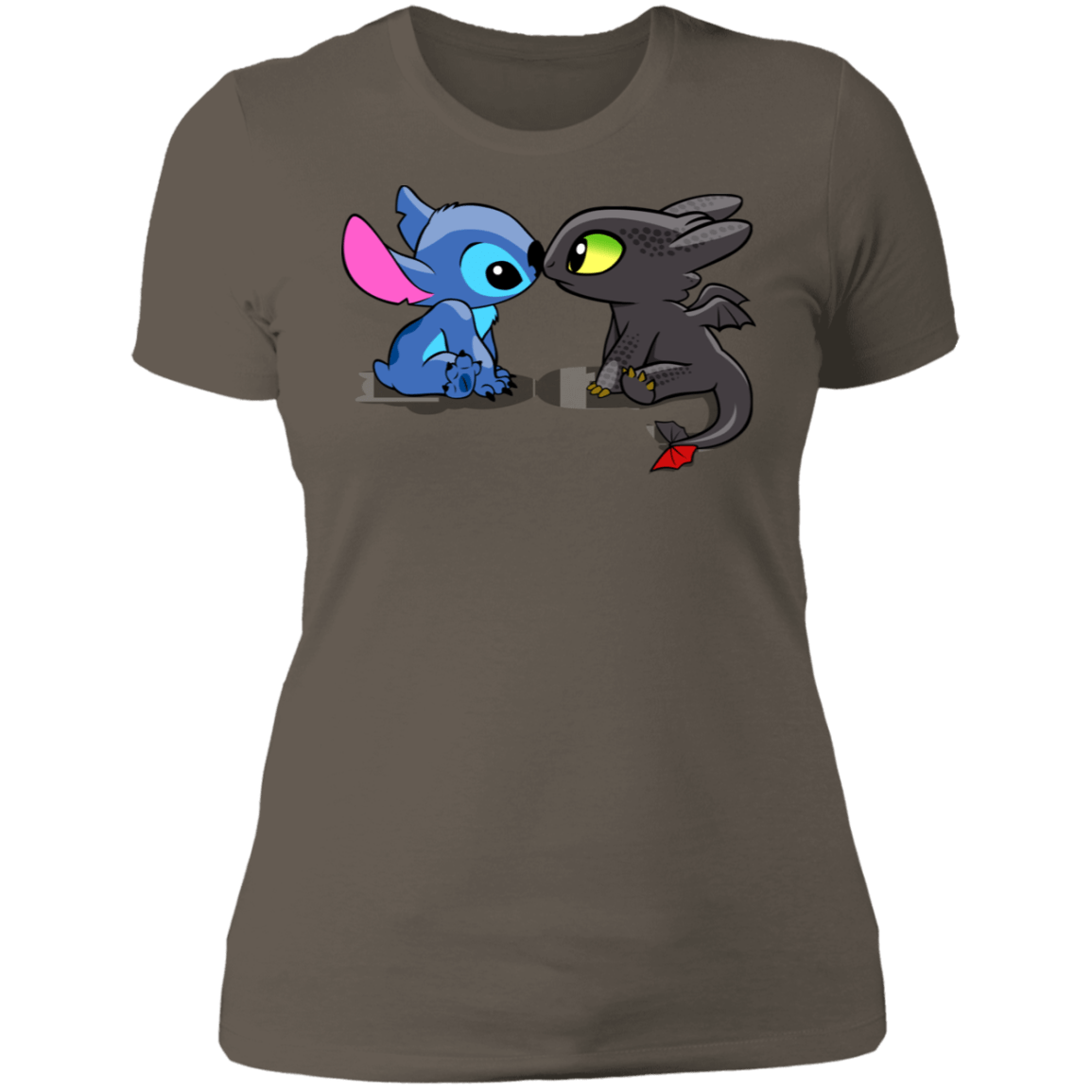 T-Shirts Warm Grey / S Dragon and Alien Kiss Women's Premium T-Shirt