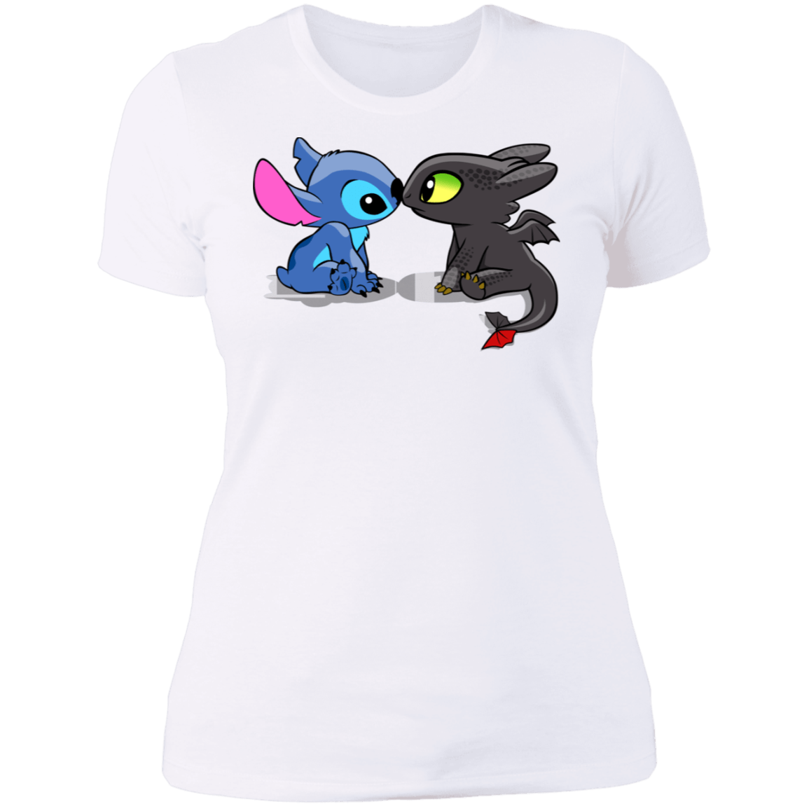 T-Shirts White / S Dragon and Alien Kiss Women's Premium T-Shirt