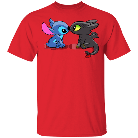 T-Shirts Red / YXS Dragon and Alien Kiss Youth T-Shirt