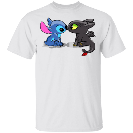 T-Shirts White / YXS Dragon and Alien Kiss Youth T-Shirt