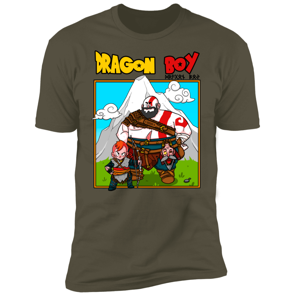 T-Shirts Military Green / S Dragon Boy Men's Premium T-Shirt