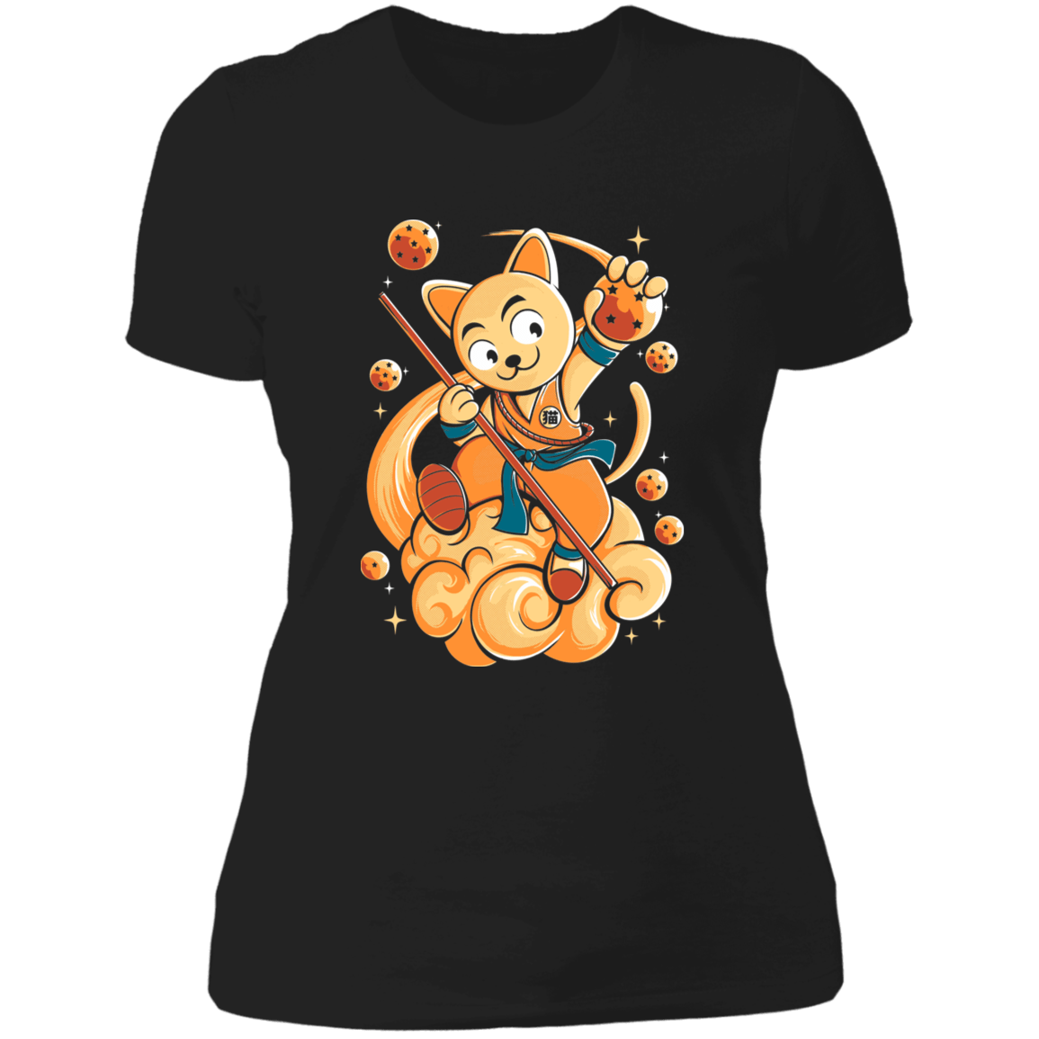 T-Shirts Black / X-Small Dragon Cat Women's Premium T-Shirt