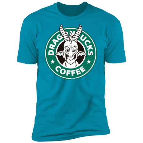 T-Shirts Turquoise / S Dragon Coffee Men's Premium T-Shirt