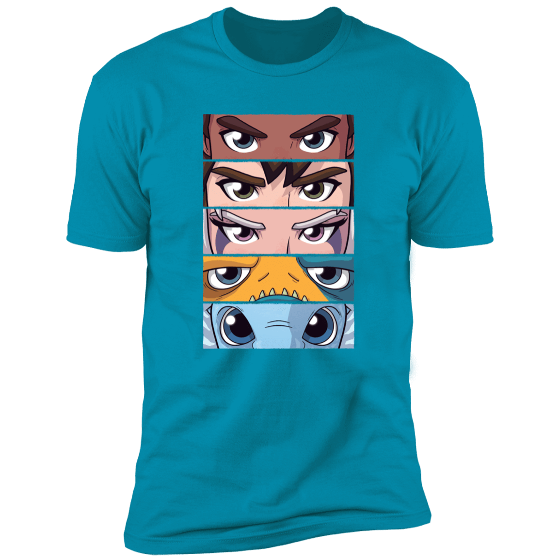 T-Shirts Turquoise / S Dragon Eyes Men's Premium T-Shirt