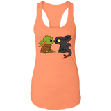 T-Shirts Light Orange / X-Small Dragon Fury Baby Yoda Women's Premium Racerback Tank