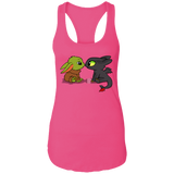 T-Shirts Raspberry / X-Small Dragon Fury Baby Yoda Women's Premium Racerback Tank