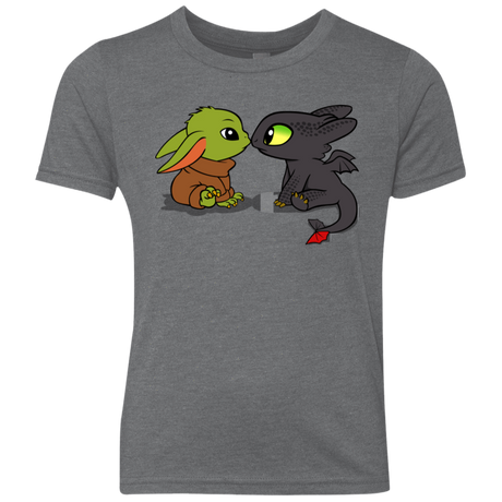 T-Shirts Premium Heather / YXS Dragon Fury Baby Yoda Youth Triblend T-Shirt