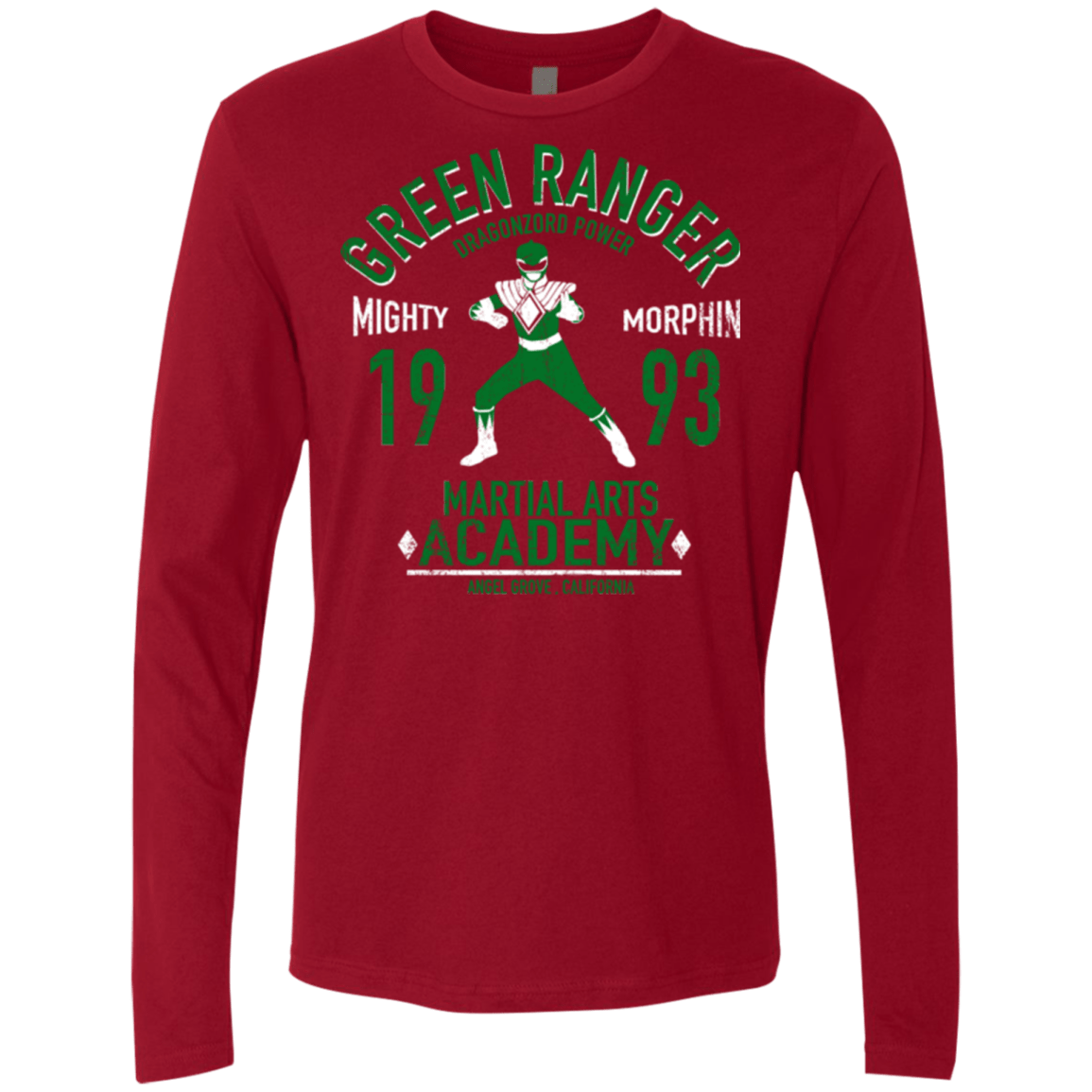 T-Shirts Cardinal / Small Dragon Ranger (1) Men's Premium Long Sleeve