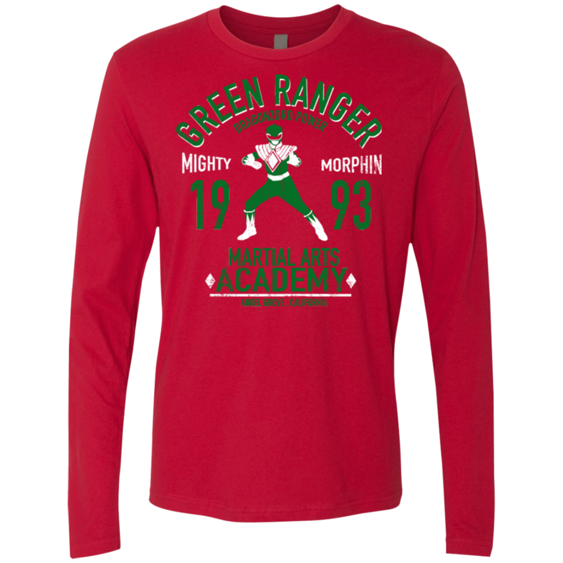 T-Shirts Red / Small Dragon Ranger (1) Men's Premium Long Sleeve