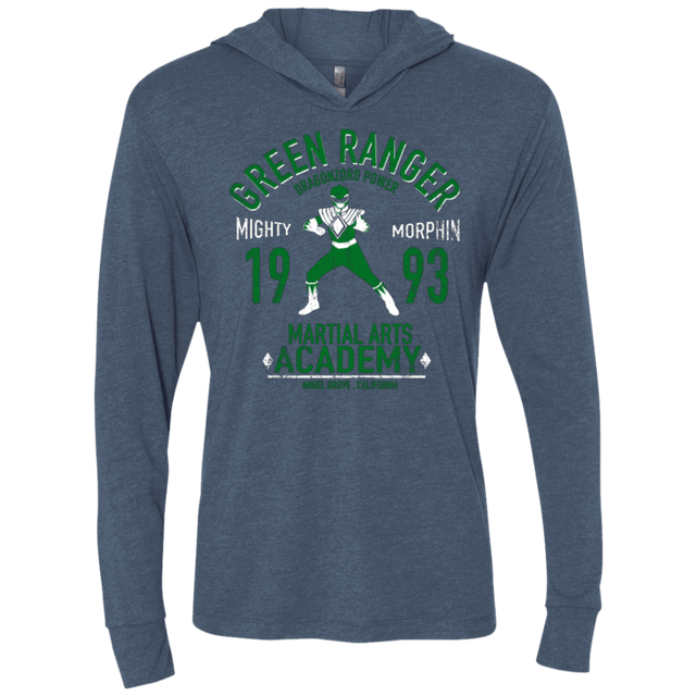 T-Shirts Indigo / X-Small Dragon Ranger Triblend Long Sleeve Hoodie Tee