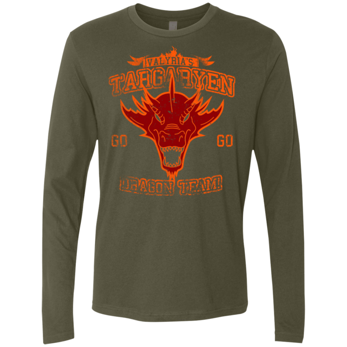 T-Shirts Military Green / Small Dragon Team Men's Premium Long Sleeve