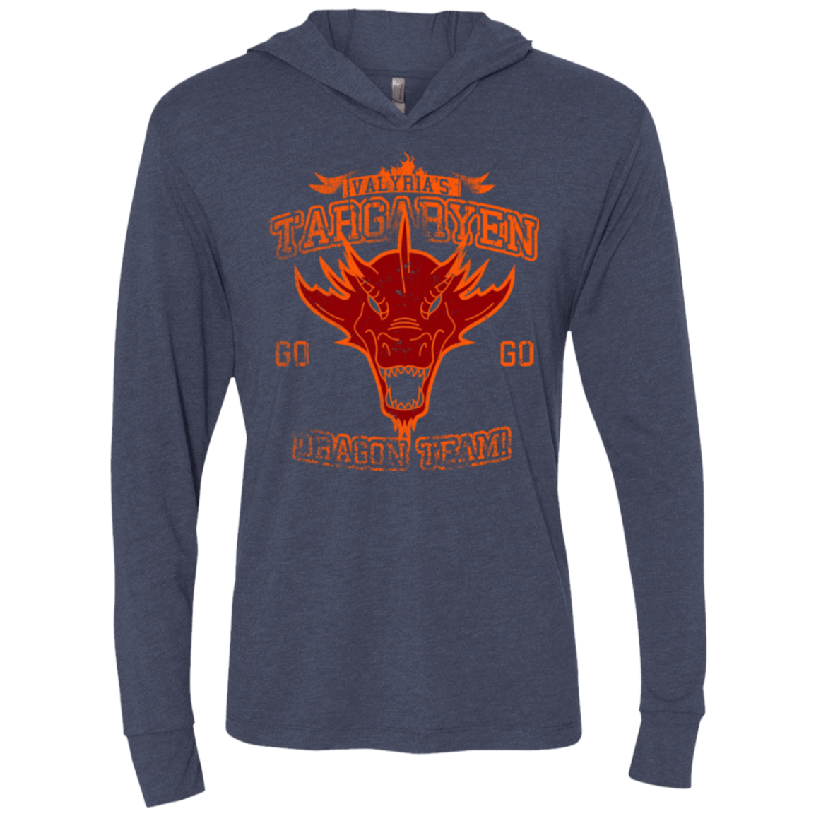 T-Shirts Vintage Navy / X-Small Dragon Team Triblend Long Sleeve Hoodie Tee