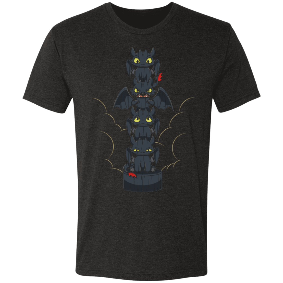 T-Shirts Vintage Black / S Dragon Totem Mood Men's Triblend T-Shirt