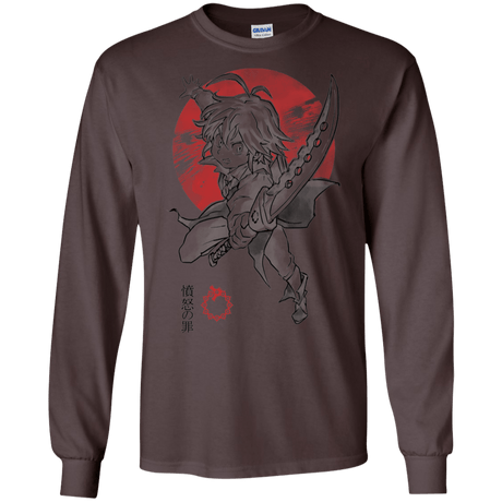 T-Shirts Dark Chocolate / S Dragon Wrath Men's Long Sleeve T-Shirt