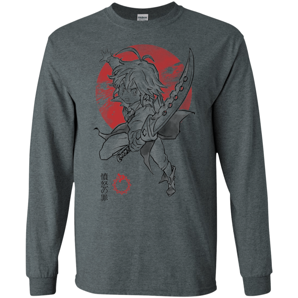 T-Shirts Dark Heather / S Dragon Wrath Men's Long Sleeve T-Shirt