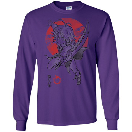 T-Shirts Purple / S Dragon Wrath Men's Long Sleeve T-Shirt