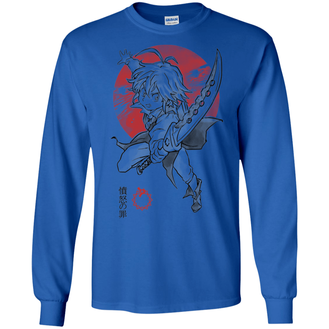 T-Shirts Royal / S Dragon Wrath Men's Long Sleeve T-Shirt