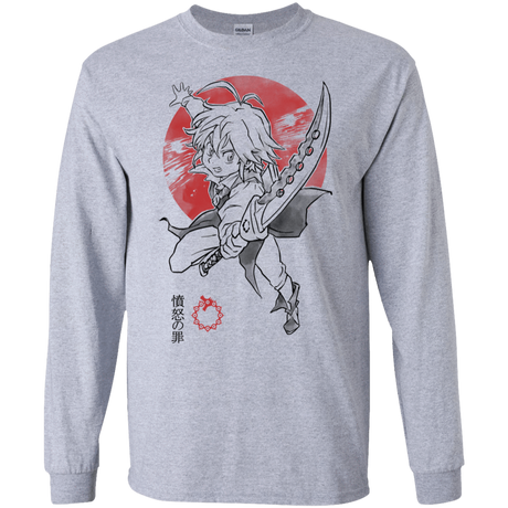 T-Shirts Sport Grey / S Dragon Wrath Men's Long Sleeve T-Shirt