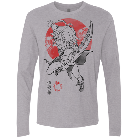 T-Shirts Heather Grey / S Dragon Wrath Men's Premium Long Sleeve