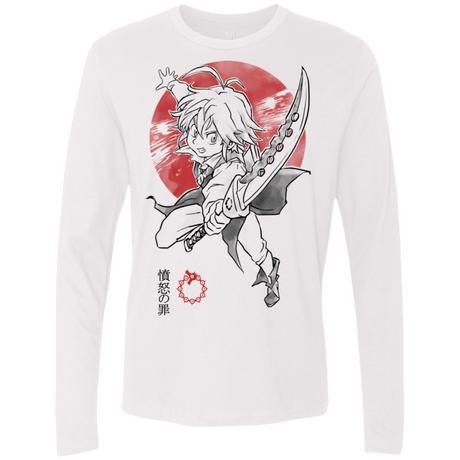 T-Shirts White / S Dragon Wrath Men's Premium Long Sleeve