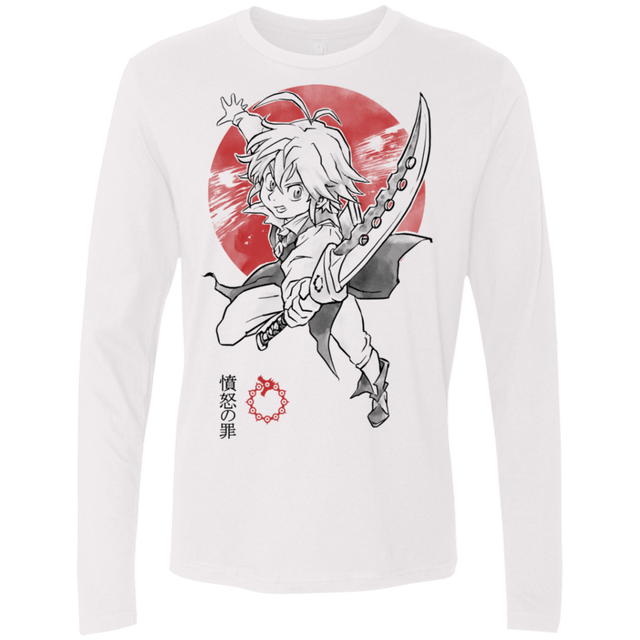 T-Shirts White / S Dragon Wrath Men's Premium Long Sleeve